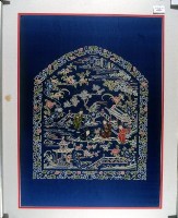 仙山樓臺人物刺繡掛飾藏品圖，第1張