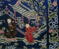 仙山樓臺人物刺繡掛飾藏品圖，第2張