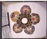 五福臨門彩繡雲肩藏品圖，第1張