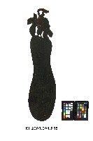 木雕鑲嵌蝴蝶蘭紋瓜型壁飾藏品圖，第2張