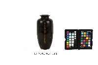 黑漆彩繪磨顯原住民耕作紋瓶藏品圖，第2張