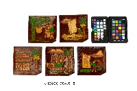 木雕彩繪台灣風物紋小盤藏品圖，第1張