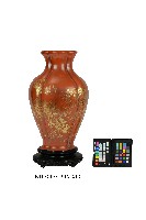 朱漆描金山水紋瓶藏品圖，第1張