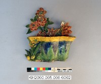 -1：交趾陶花瓶盆果壁塑（花瓶）、-2：交趾陶花瓶盆果壁塑（盆花）藏品圖，第5張