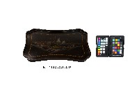 黑漆彩繪風景紋腰型長盤藏品圖，第3張