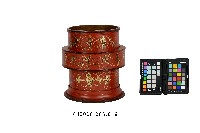 朱漆描金人物紋圓筒藏品圖，第1張