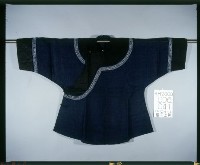 深青提花綢地緄邊大襟女衫藏品圖，第1張