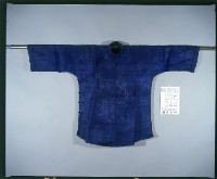 深青提花綢地立領大襟女衫藏品圖，第1張