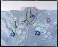 粉紫提花錦地立領大襟七分寬袖女衫藏品圖，第3張