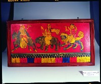 玻璃畫八仙綵三件框組藏品圖，第1張