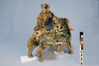 交趾陶漢鍾離騎獅塑像藏品圖，第3張