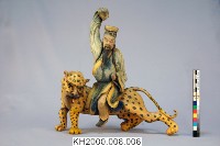 交趾陶呂洞賓騎豹塑像藏品圖，第1張