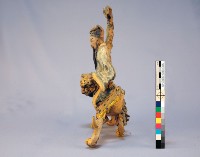 交趾陶呂洞賓騎豹塑像藏品圖，第3張