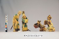 「甘露寺招親」交趾陶人物像（-1：吳國太、-2：喬國老、-3：劉備、-4：孫尚香）的圖片