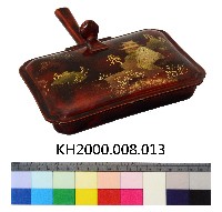 朱漆描金山水樓閣紙屑盤藏品圖，第1張