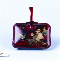 朱漆描金山水樓閣紙屑盤藏品圖，第2張