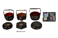 -1~-3：黑漆彩繪花紋小提盒藏品圖，第3張