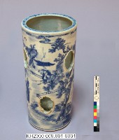 -1：八仙紋青花鏤帽筒一對、-2：八仙紋青花鏤帽筒一對藏品圖，第8張