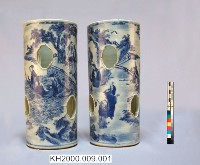 -1：八仙紋青花鏤帽筒一對、-2：八仙紋青花鏤帽筒一對藏品圖，第19張