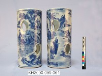 -1：八仙紋青花鏤帽筒一對、-2：八仙紋青花鏤帽筒一對藏品圖，第20張