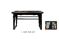 黑漆鑲貝蘭花紋花台藏品圖，第1張