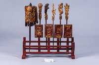 朱漆貼金媽祖座上型鑾駕儀杖藏品圖，第2張