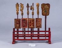 朱漆貼金媽祖座上型鑾駕儀杖藏品圖，第3張