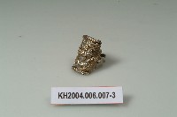 -1：銀鎏金福壽耳環、-2：銀花卉紋戒、-3：銀獅紋戒、-4：銀鎏金喜上眉梢戒藏品圖，第3張