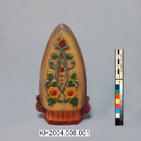 彩繪花卉紋壁掛式雙耳尖底瓶藏品圖，第1張