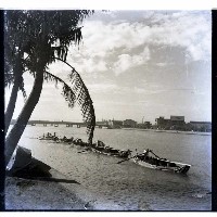 高雄市運沙經愛河（行經愛河的運沙船隊）藏品圖，第1張