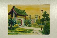 水彩畫：仁愛公園一角（仁愛河邊）藏品圖，第1張