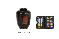 彩繪磨顯竹筏紋漆瓶藏品圖，第1張