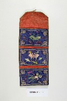 藍綢地龍鳳彩繡褡褳荷包藏品圖，第1張