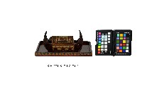 木雕彩繪原住民圖紋煙具組（四方形托盤、船型煙盒、圓型煙灰缸、半圓型火柴架）藏品圖，第4張