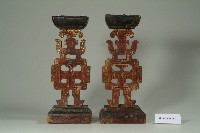 朱漆貼金壽字紋燭臺藏品圖，第1張