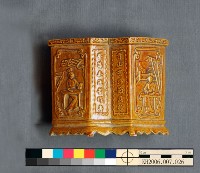 方勝形醬黃釉筆筒藏品圖，第5張