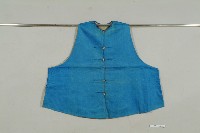 藍綢地對襟男背心藏品圖，第1張