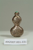 銀葫蘆形鼻煙壺藏品圖，第1張