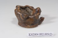 黃楊木天然樹瘤人面菸灰缸藏品圖，第2張