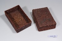 醬色紙繩古城紋方形盒藏品圖，第2張