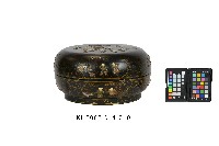 百寶嵌嬰戲圖圓形捧盒藏品圖，第1張