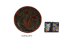 雕刻彩繪填漆台灣風物紋圓盤藏品圖，第1張