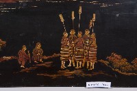 彩繪填漆原住民杵歌紋大掛屏藏品圖，第3張