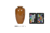 黃地貝殼鑲嵌彩繪杵歌紋漆瓶藏品圖，第2張