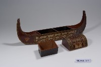 雕刻彩繪原住民獨木舟型置物盒藏品圖，第4張