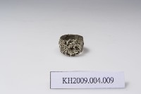 銀貓蝶紋戒藏品圖，第1張