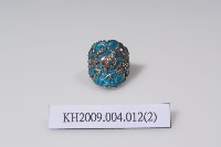 銀琺瑯連科如意戒藏品圖，第2張