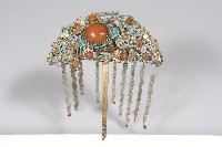 銀鎏金點翠鑲瑪瑙鳳紋簪藏品圖，第2張