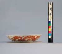 -1：紅彩描金龍紋盤壹對、-2：紅彩描金龍紋盤壹對藏品圖，第5張