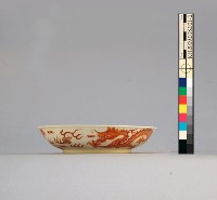 -1：紅彩描金龍紋盤壹對、-2：紅彩描金龍紋盤壹對藏品圖，第12張